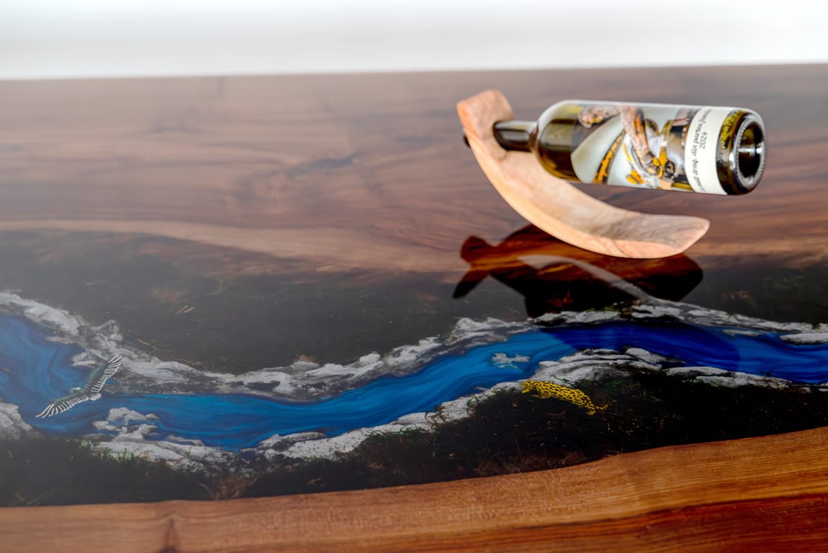 Masă dining nuc & Epoxy - Amazon Spirit - imagine 6