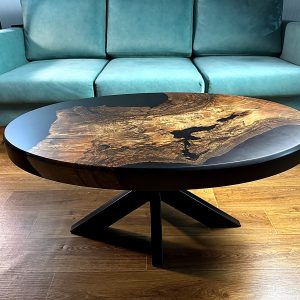 Măsută de cafea din nuc & Epoxy Clasic